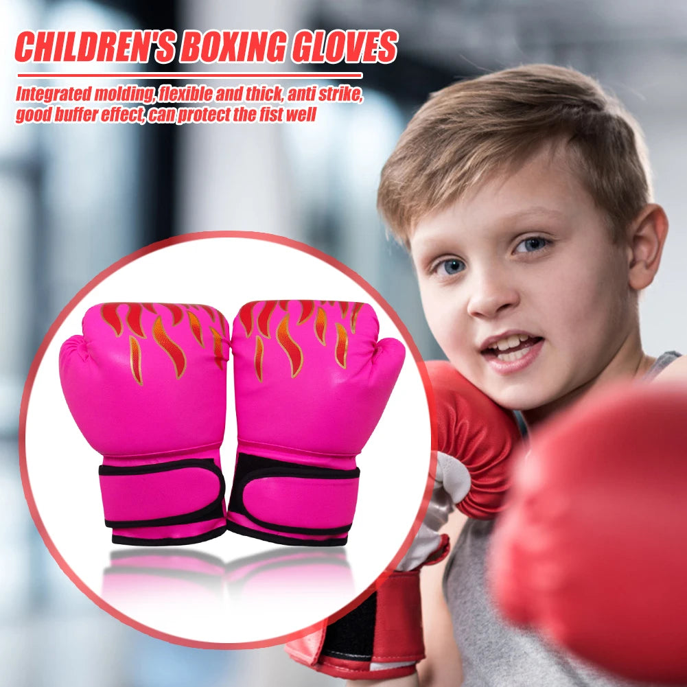 2pcs Kickboxing Boxing Gloves Breathable Children Kids Muay Thai Fighting Gloves