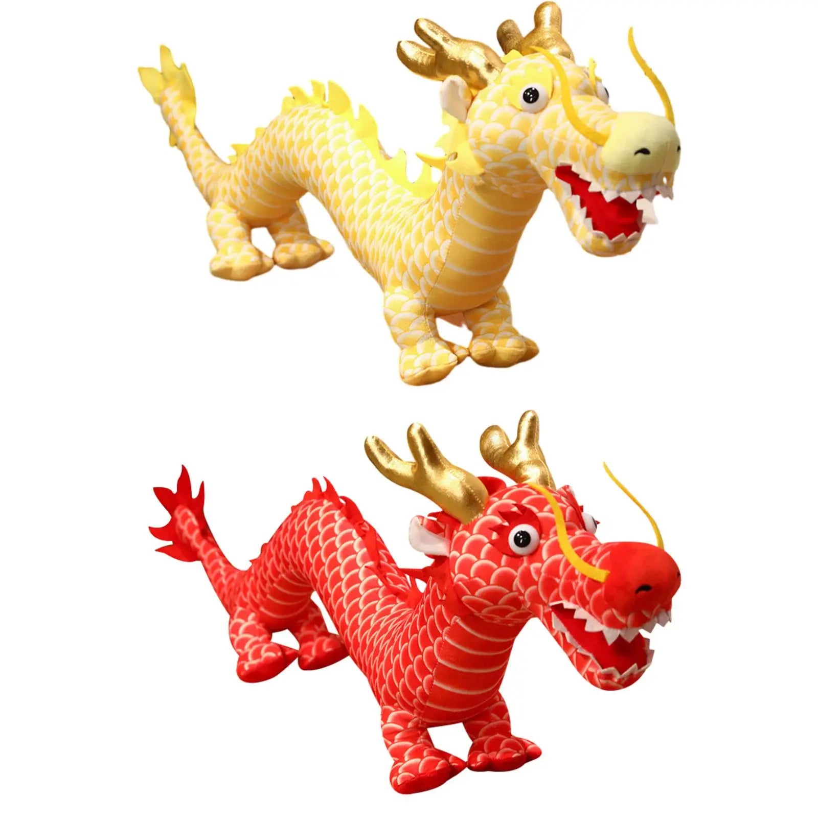 Chinese New Year Dragon Dolls Cartoon Soft Cute Photo Props Huggable Chinese