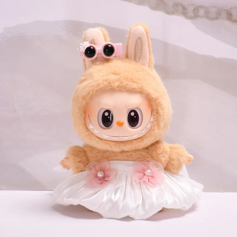 [clothes only] second-generation labubu sitting party vinyl blind box Labbu clothes fashion cute skirt baby clothes cute.