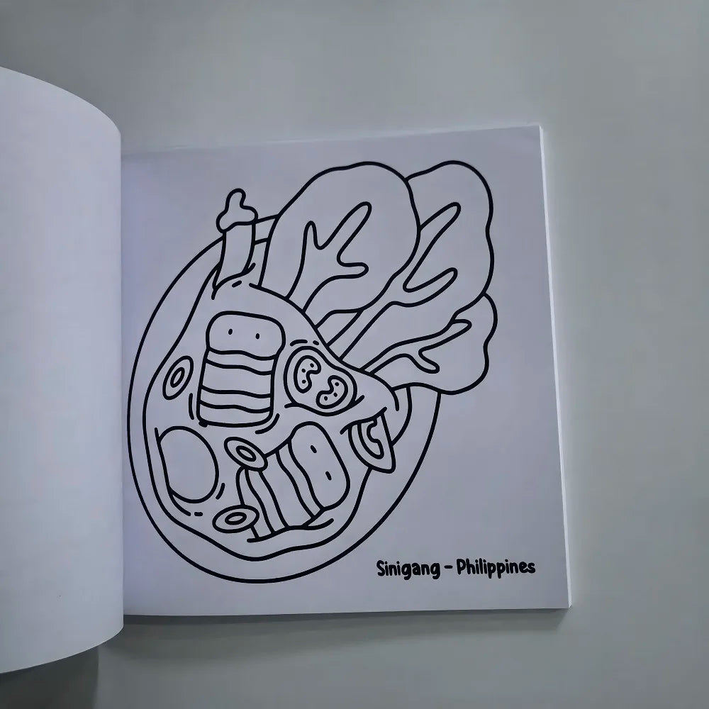 Asian Food Easy-bold Coloring Book for Adults Cute Drawing Book Perfect Gift for Christmas Party and Birthday