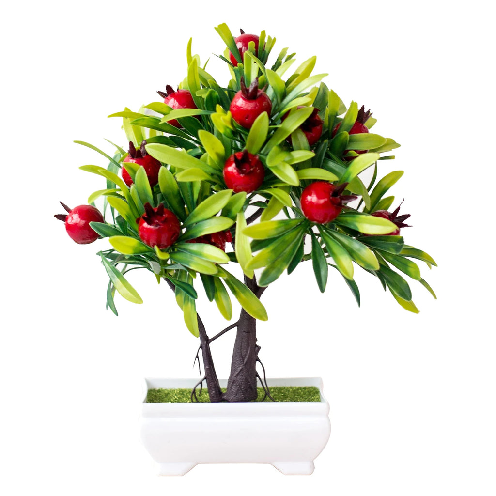 1Pc Artificial Fruit Orange Tree Bonsai Fruit Office Garden Desktop Party Decor Home Artificial Fake Potted Ornament
