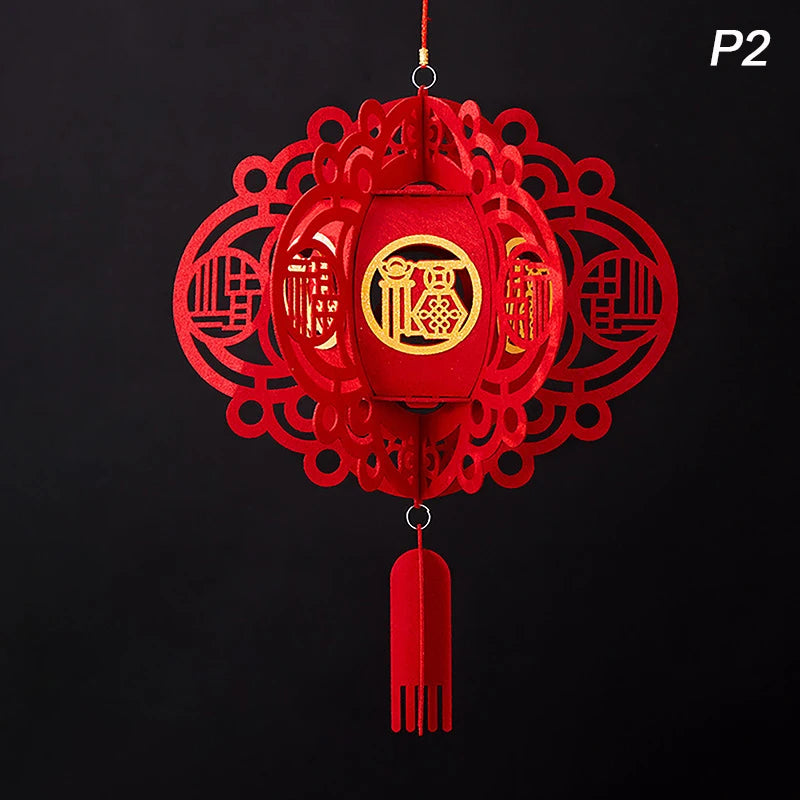 Traditional Chinese Red Lantern Chinese New Year Decoration Red Lantern With Tassel Chinese Spring Festival Decor Party Supplies