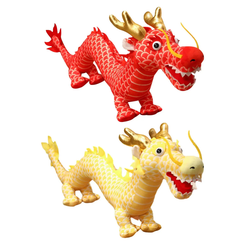 Chinese New Year Dragon Dolls Cartoon Soft Cute Photo Props Huggable Chinese