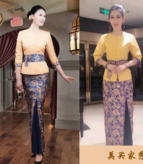 Southeast Asian Thai Style Women's Hotel Workwear Beauty Salon ASP Technician Uniform