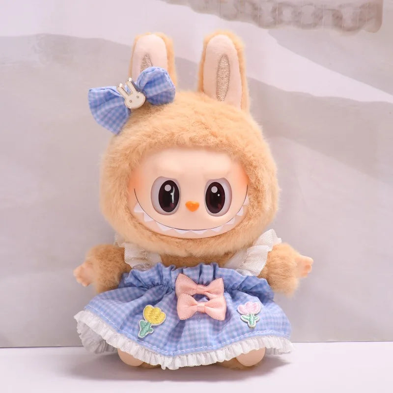 [clothes only] second-generation labubu sitting party vinyl blind box Labbu clothes fashion cute skirt baby clothes cute.