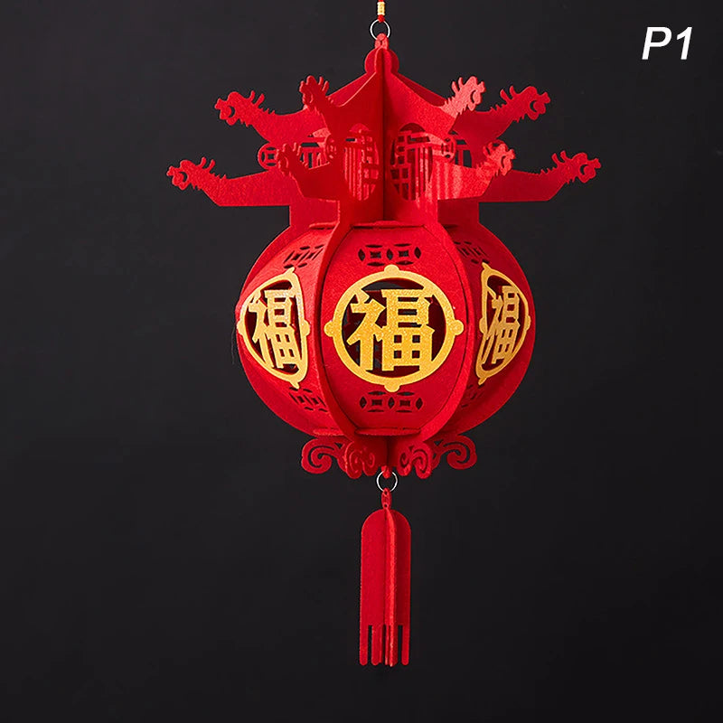 Traditional Chinese Red Lantern Chinese New Year Decoration Red Lantern With Tassel Chinese Spring Festival Decor Party Supplies