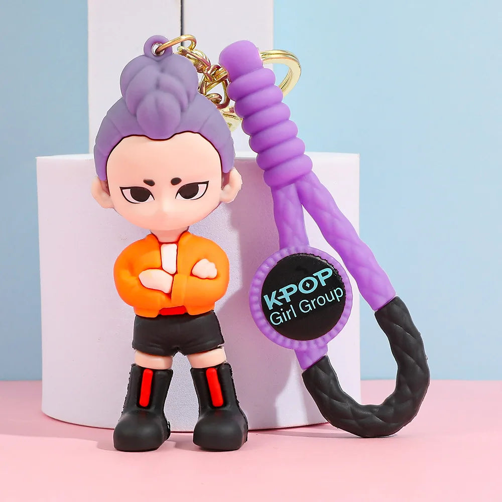 New K Pop Demon Dolls Keychain Toys Kawaii Anime Toy Pvc Backpack Pendant Kids Birthday Christmas Gifts