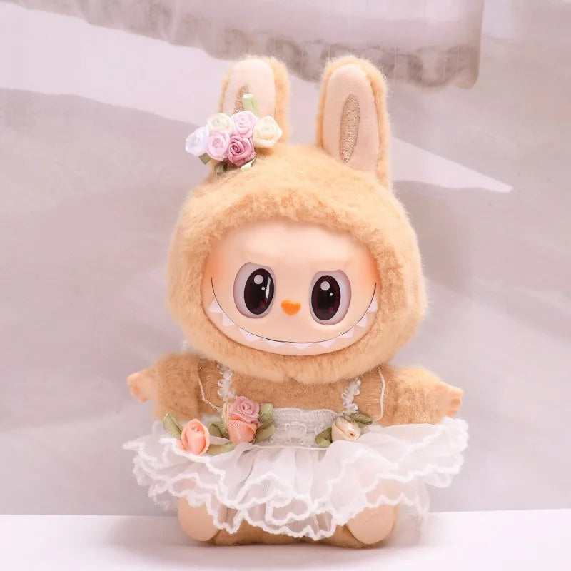 [clothes only] second-generation labubu sitting party vinyl blind box Labbu clothes fashion cute skirt baby clothes cute.