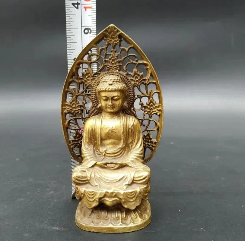 9cm Golden Sakyamuni Statue Miniature Thai Decorative Buddha Statue Hindu Buddhist Home Accessories