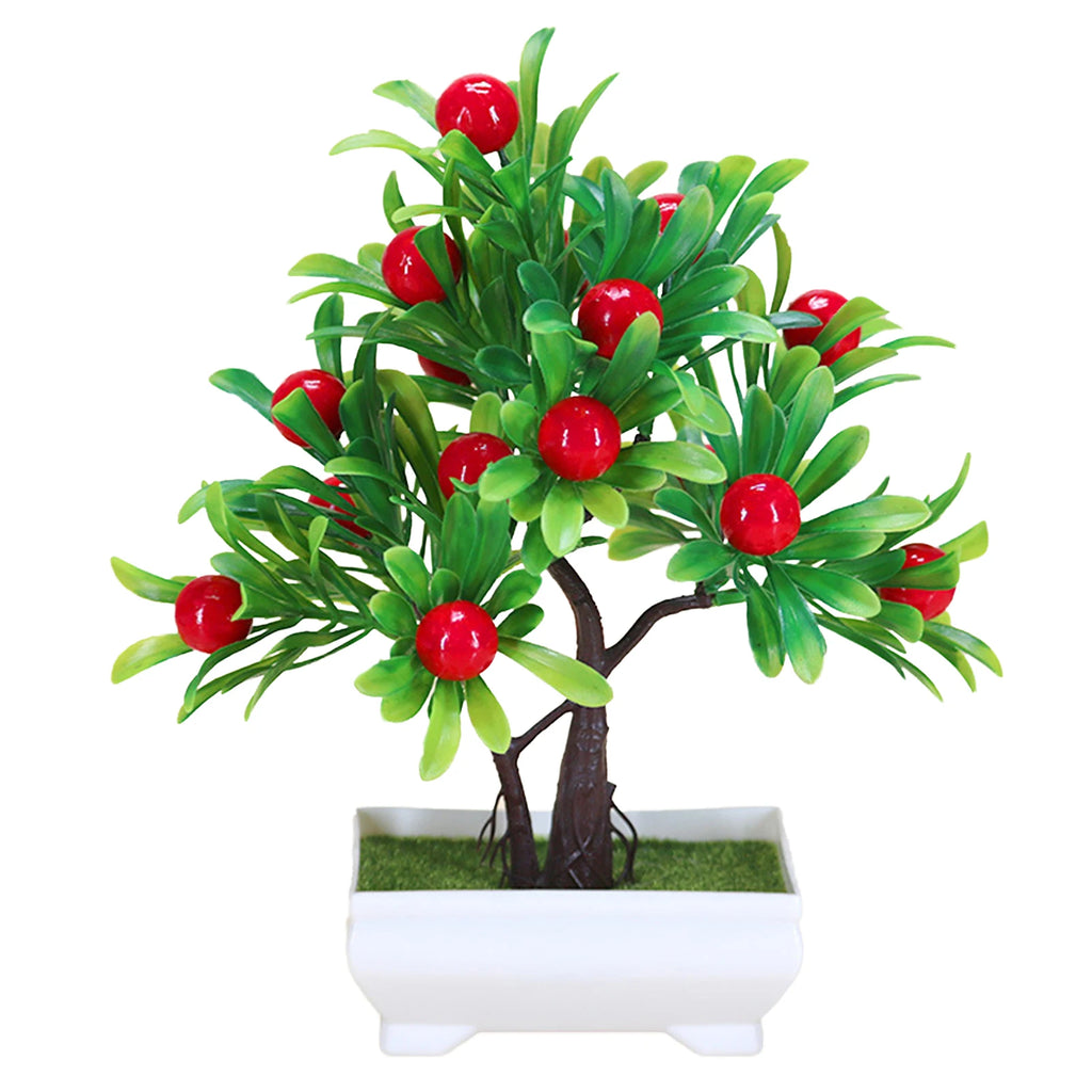 1Pc Artificial Fruit Orange Tree Bonsai Fruit Office Garden Desktop Party Decor Home Artificial Fake Potted Ornament