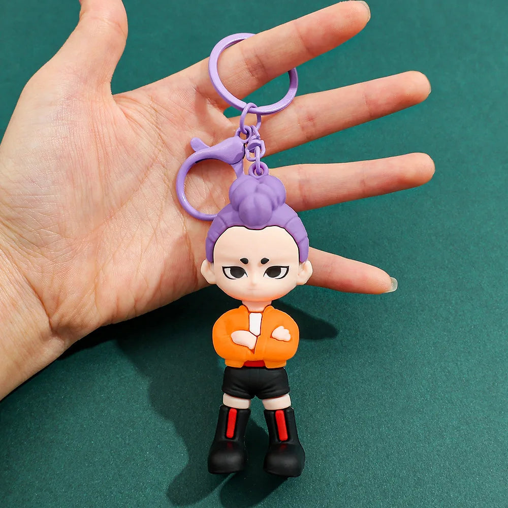 New K Pop Demon Dolls Keychain Toys Kawaii Anime Toy Pvc Backpack Pendant Kids Birthday Christmas Gifts