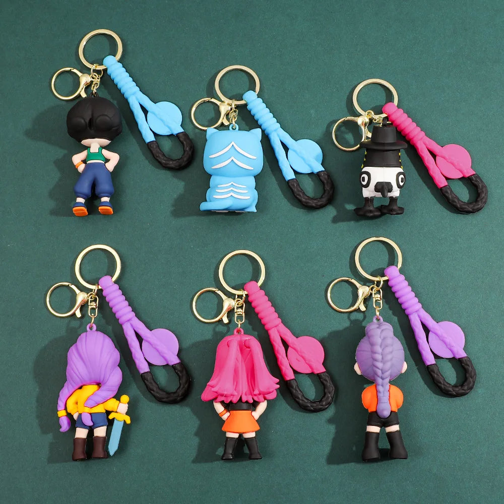 New K Pop Demon Dolls Keychain Toys Kawaii Anime Toy Pvc Backpack Pendant Kids Birthday Christmas Gifts