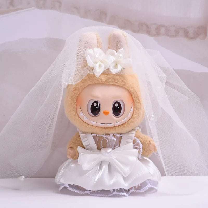 [clothes only] second-generation labubu sitting party vinyl blind box Labbu clothes fashion cute skirt baby clothes cute.