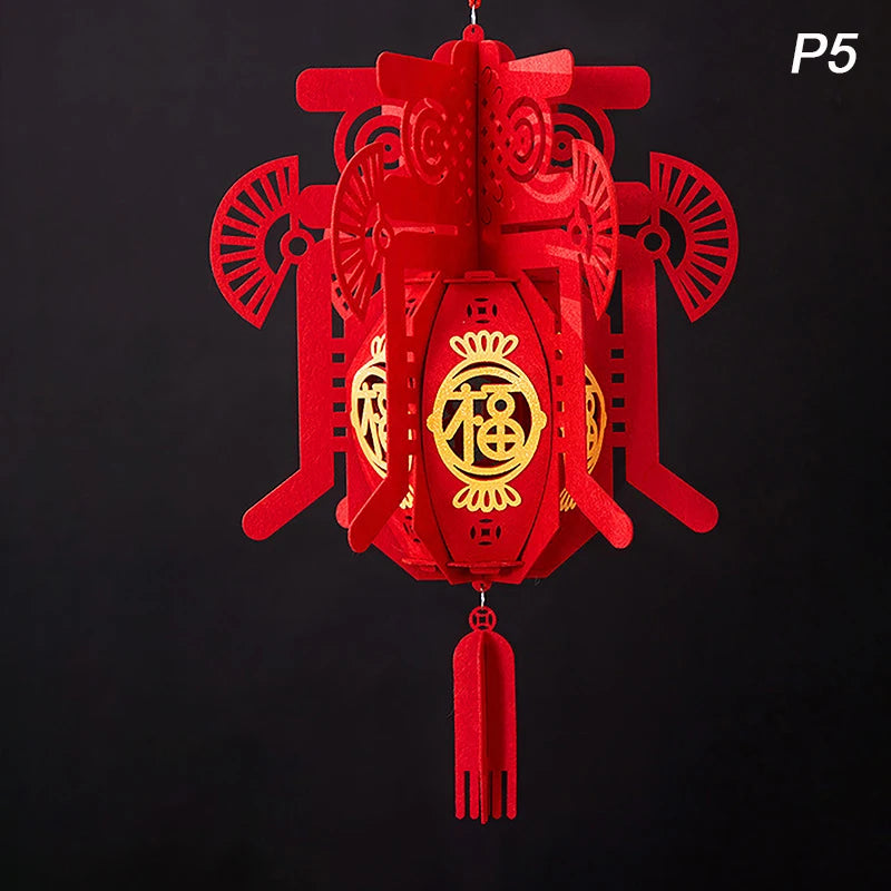 Traditional Chinese Red Lantern Chinese New Year Decoration Red Lantern With Tassel Chinese Spring Festival Decor Party Supplies