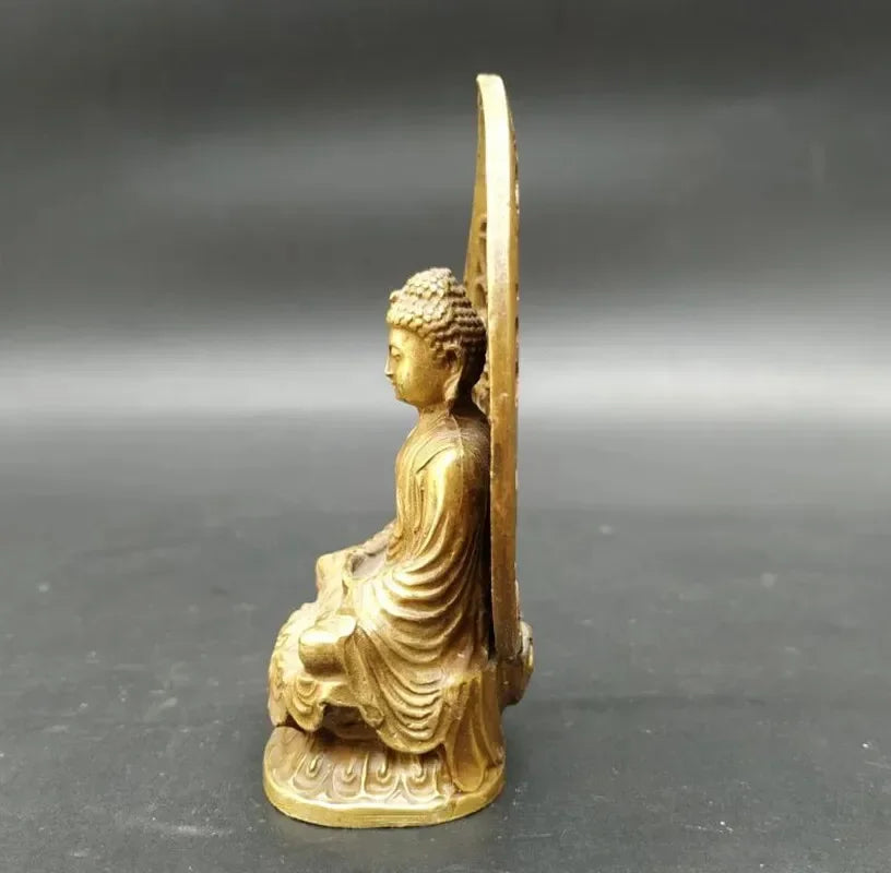 9cm Golden Sakyamuni Statue Miniature Thai Decorative Buddha Statue Hindu Buddhist Home Accessories